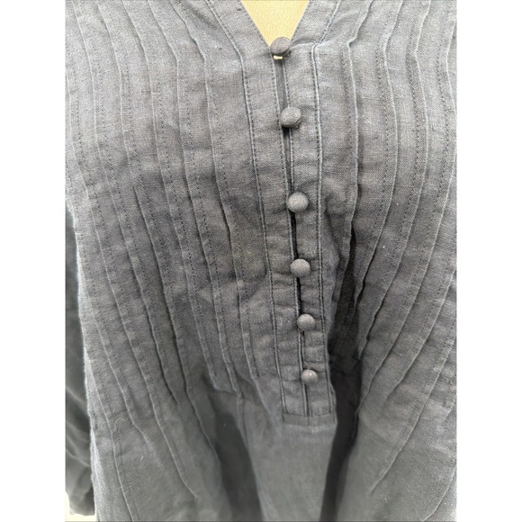 VINEYARD VINES Womens' Black Tunic Cover Up Shirt Linen Size 3X - Picture 3 of 8